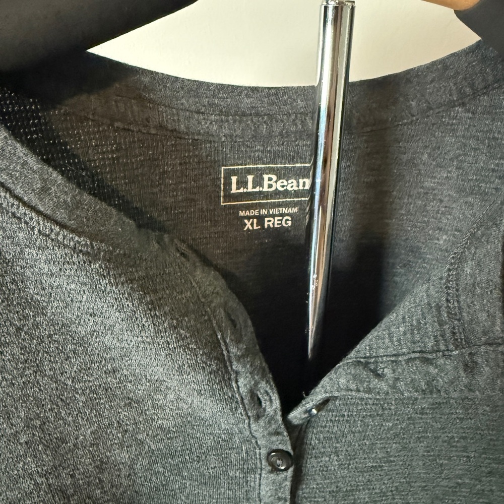 LL Bean Waffle Knit Henley Womens XL - Picture 2 of 4